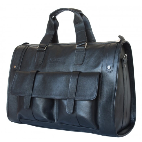 Кожаная дорожная сумка Carlo Gattini Petro black 4001-01