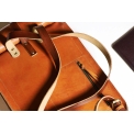 Светло-коричневый кожаный рюкзак под документы и небольшой ноутбук Long River BP-030. Вид 6.