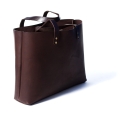 Большая сумка шоппер из кожи коричневого цвета Long River SD-010. Вид 3.