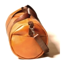 Светло коричневая дорожная сумка из кожи для путешествий и фитнеса Long River DF-030. Вид 5.