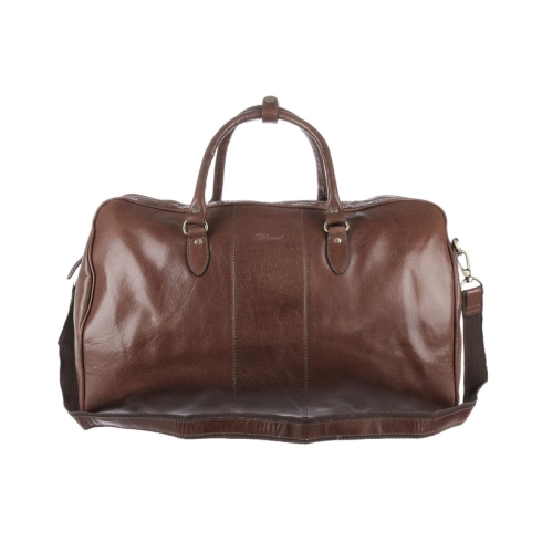 Вместительная дорожная сумка из кожи Ashwood Leather Charles Chestnut Brown