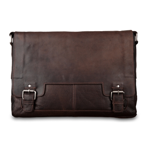 Кожаная сумка через плечо для ноутбука 156 Ashwood Leather 8343 Brown