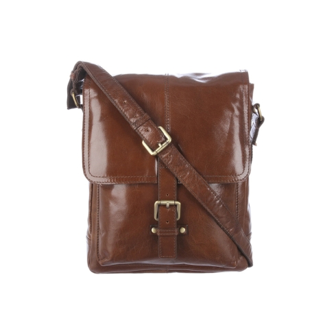 Кожаная сумка через плечо для документов формата А4 Ashwood Leather Benjamin Chestnut Brown