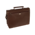 Кожаный портфель коричневого цвета на металлических ножках Visconti Warwick 01775 Brown. Вид 4.