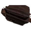 Сумка планшет из промасленной кожи коричневого цвета Visconti 18410 OIL BROWN. Вид 3.