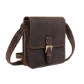 Английская сумка планшет из промасленной кожи Visconti Roca 18722 oil brown. Вид 2.
