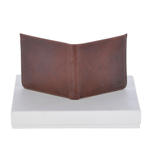 Кожаное портмоне светло-коричневого цвета без застежек Ashwood Leather 1551 Tan