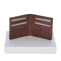 Кожаное портмоне светло-коричневого цвета без застежек Ashwood Leather 1551 Tan. Вид 4.