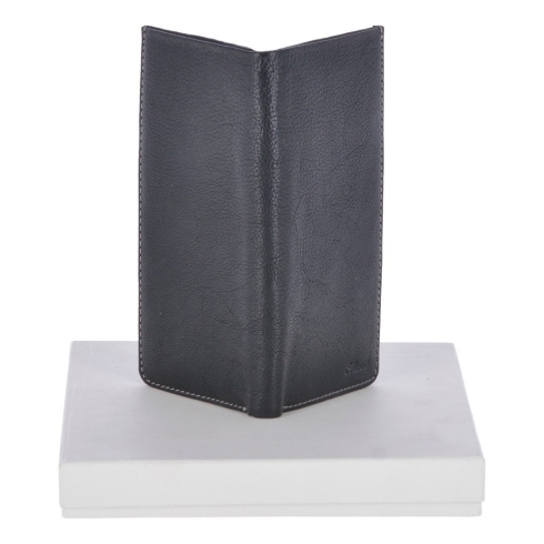 Черное портмоне из кожи вертикального формата Ashwood Leather 1558 Black