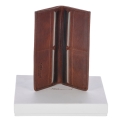Удлиненный кошелек светло-коричневого цвета без застежек Ashwood Leather 1558 Tan. Вид 4.