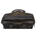 Большая деловая сумка из кожи темно-коричневого цвета Ashwood Leather 1662 Brown. Вид 3.