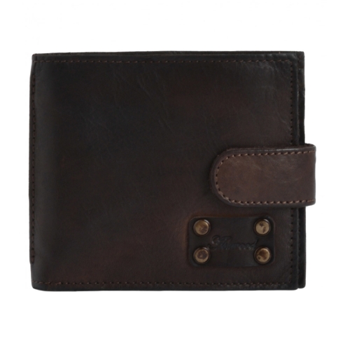 Портмоне из кожи темно-коричневого цвета Ashwood Leather 1780 Brown