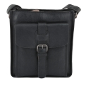Черная маленькая сумка через плечо из кожи Ashwood Leather 4551 Black