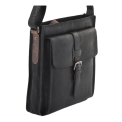 Повседневная сумка через плечо из кожи черного цвета Ashwood Leather 4552 Black. Вид 2.