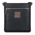 Повседневная сумка через плечо из кожи черного цвета Ashwood Leather 4552 Black. Вид 3.