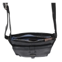 Повседневная сумка через плечо из кожи черного цвета Ashwood Leather 4552 Black. Вид 4.
