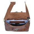 Коричневая деловая сумка для документов из кожи Ashwood Leather 4553 Tan. Вид 4.