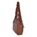 Повседневная сумка через плечо из кожи коричневого цвета Ashwood Leather Brady Honey. Вид 4.
