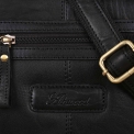 Небольшая сумка через плечо из черной кожи Ashwood Leather G-31 Black. Вид 5.
