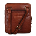 Светло-коричневая кожаная сумка планшет на молнии Ashwood Leather G-33 Tan. Вид 2.