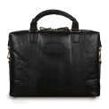 Черная деловая сумка из кожи  для ноутбука Ashwood Leather G-34 Black