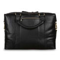 Черная деловая сумка из кожи  для ноутбука Ashwood Leather G-34 Black. Вид 2.