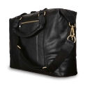 Черная деловая сумка из кожи  для ноутбука Ashwood Leather G-34 Black. Вид 3.
