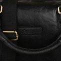 Черная деловая сумка из кожи  для ноутбука Ashwood Leather G-34 Black. Вид 4.