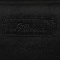 Черный кожаный несессер с двумя автономными отделами на молнии Ashwood Leather G-37 Black. Вид 5.