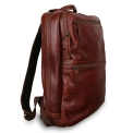 Рюкзак из кожи коричневого цвета  на молнии Ashwood Leather Jordan Chestnut. Вид 3.