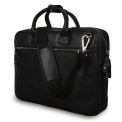 Черная деловая сумка из кожи для документов и ноутбука Ashwood Leather Lloyd Black. Вид 3.