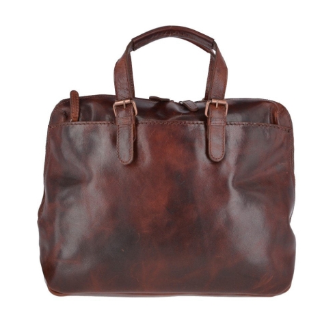 Деловая сумка из кожи коричнево-бордового цвета Ashwood Leather Ralph Vintage Tan