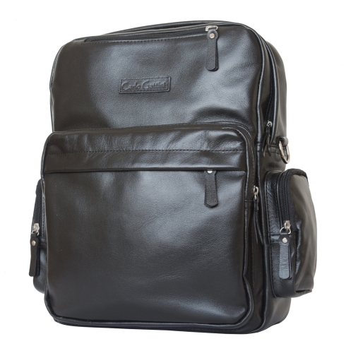 Кожаная сумка-рюкзак Carlo Gattini Reno black 3001-01