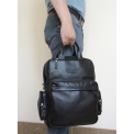 Кожаная сумка-рюкзак Carlo Gattini Reno black 3001-01. Вид 2.