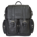 Кожаный рюкзак-сумка Carlo Gattini Fiorentino black 3003-01. Вид 4.