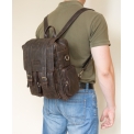 Кожаный рюкзак-сумка Carlo Gattini Fiorentino brown 3003-04. Вид 6.