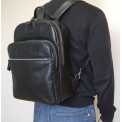 Кожаный рюкзак для ноутбука Carlo Gattini Monferrato black 3017-01. Вид 6.