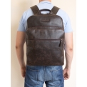Кожаный рюкзак для ноутбука Carlo Gattini Monferrato brown 3017-04. Вид 3.