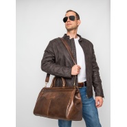 Кожаный саквояж Carlo Gattini Altamura Premium brown 4025-63. Вид 9.