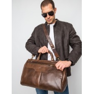 Кожаный саквояж Carlo Gattini Altamura Premium brown 4025-63. Вид 10.