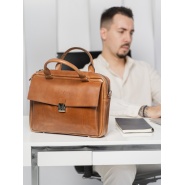 Сумка для ноутбука Carlo Gattini Terrazzo cognac 1031-03. Вид 7.