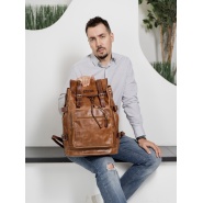 Кожаный рюкзак Carlo Gattini Volturno cognac brown 3004-03. Вид 6.