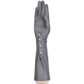 Длинные перчатки из кожи ягненка серого цвета Eleganzza IS12801 grey. Вид 2.