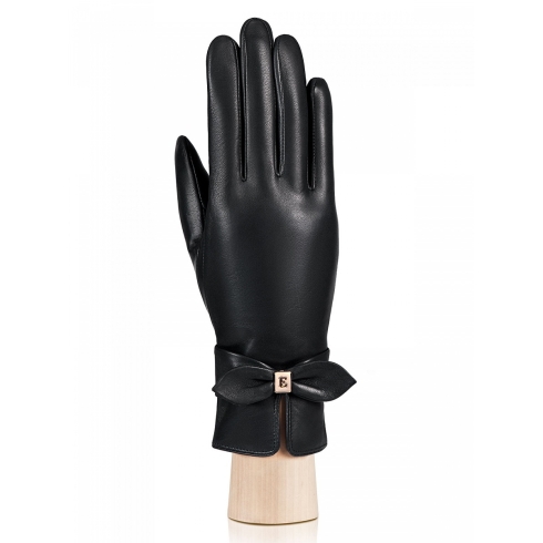 Перчатки из черной кожи ягненка Eleganzza IS813 black