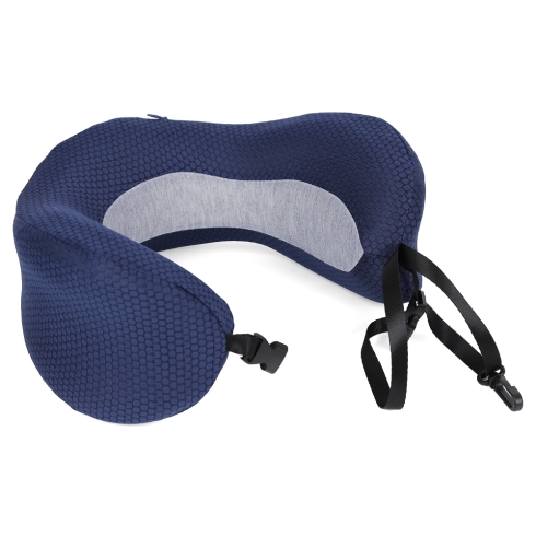 Дорожная подушка синего цвета с утягивающим ремешком Fabretti 57845-8