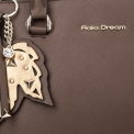 Коричневая сумка из кожи с тиснением сафьяно Fiato Dream 1215-d167041. Вид 4.