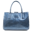 Синяя сумка из лаковой кожи с тиснением Fiato 5277. Вид 2.