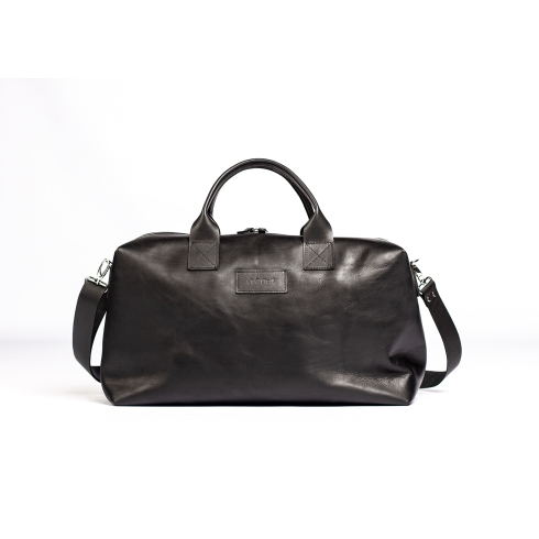 Вместительная дорожная сумка из черной кожи Hardcraft BAG02/Black