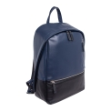 Кожаный рюкзак для ноутбука Lakestone Adams Dark Blue/Black. Вид 2.