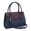 Женская кожаная сумка Lakestone Bloy Dark Blue/Burgundy. Вид 2.